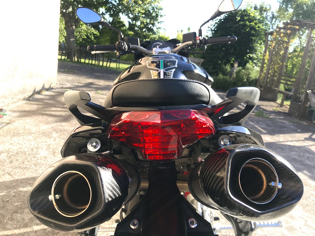 Arrow pair of exhausts Thunder slip-ons aluminum approved for