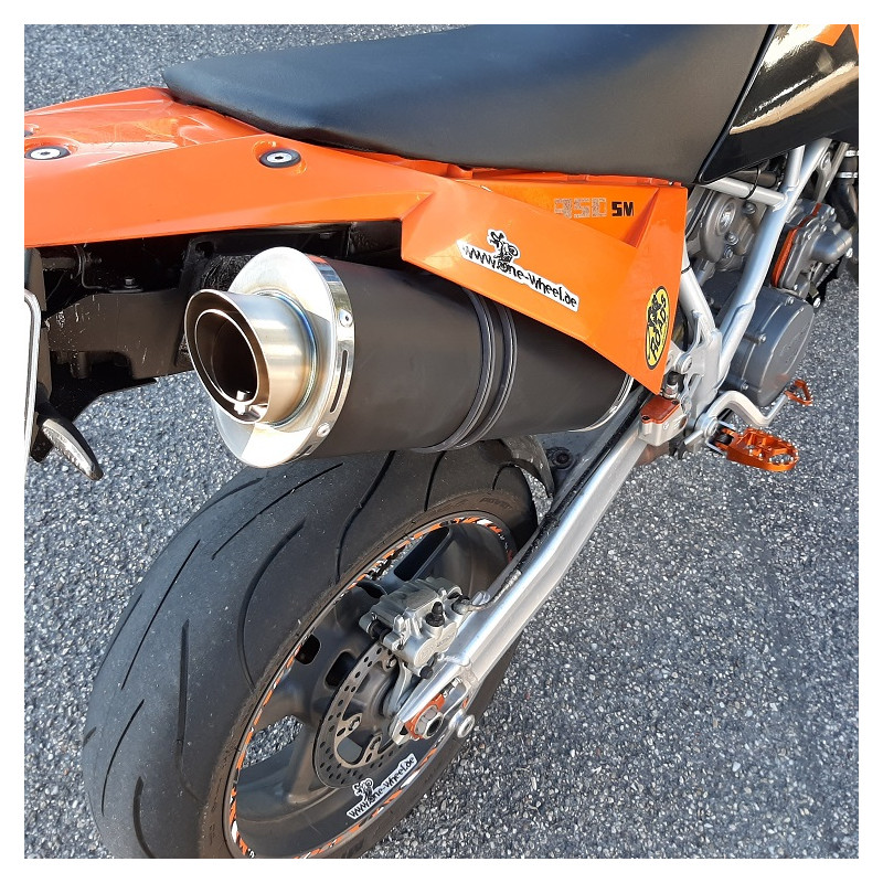 Exhaust for Ktm 990 Adventure SM SMR SMT Power Titanium Black