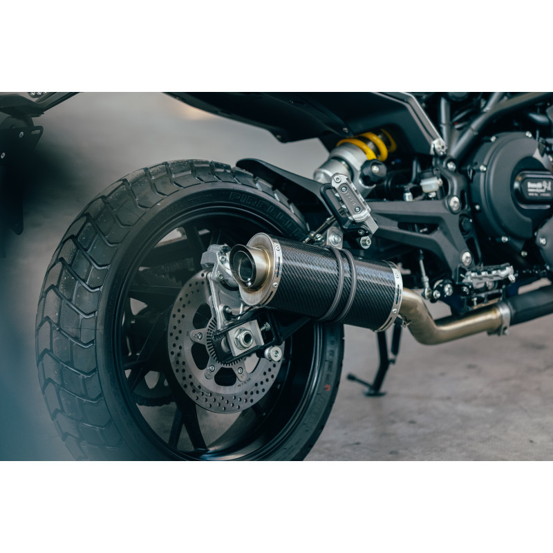 Tubo Di Scarico Centrale Per Benelli Leoncino 500 | Acciaio Inox 51mm, Collegamento Marmitta Slip On