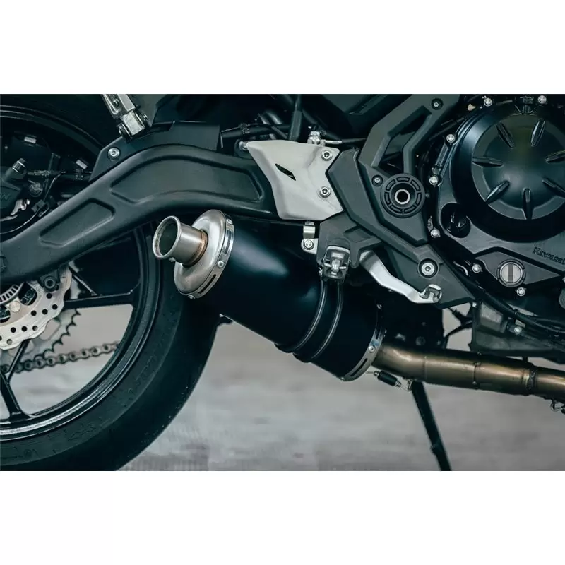 Exhaust for Kawasaki Z650 2023- Short Titanium Black