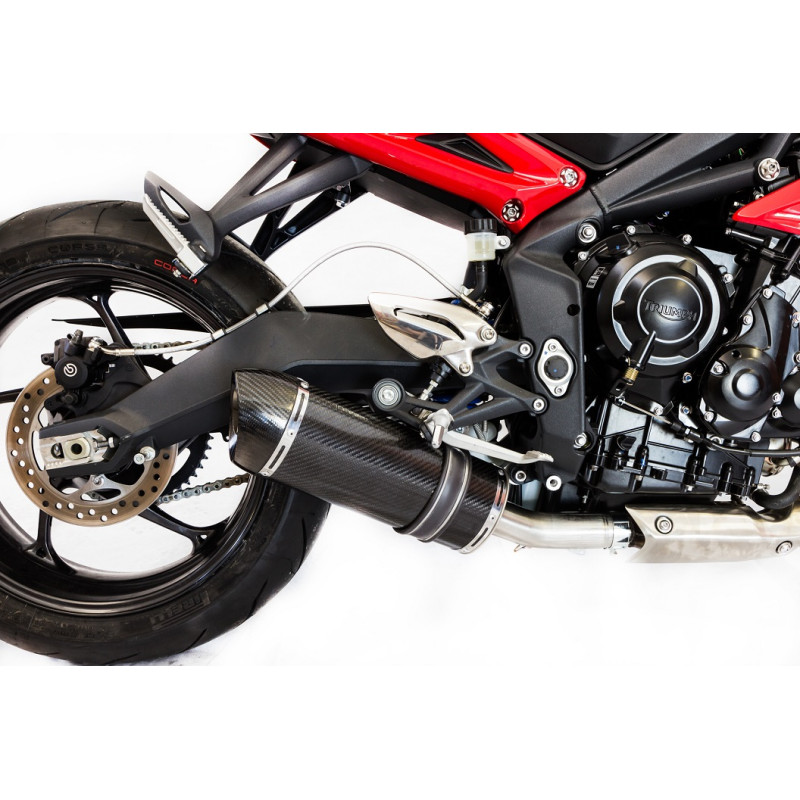 Sportauspuff fur Triumph Street Triple 675 2013 2016 Special Carbon