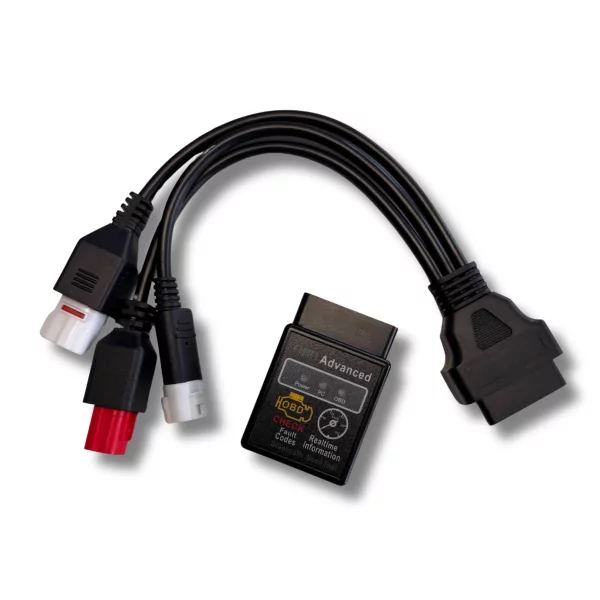 Motorrad OBD2 Diagnosekit + 3-in-1 Kabel (3Pin/4Pin + Euro5+ 6Pin)