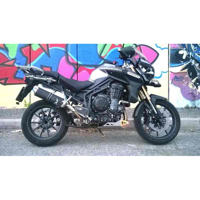 Sportauspuff fur Triumph Tiger 1200 Explorer 2016 2021 Power Titanium Black
