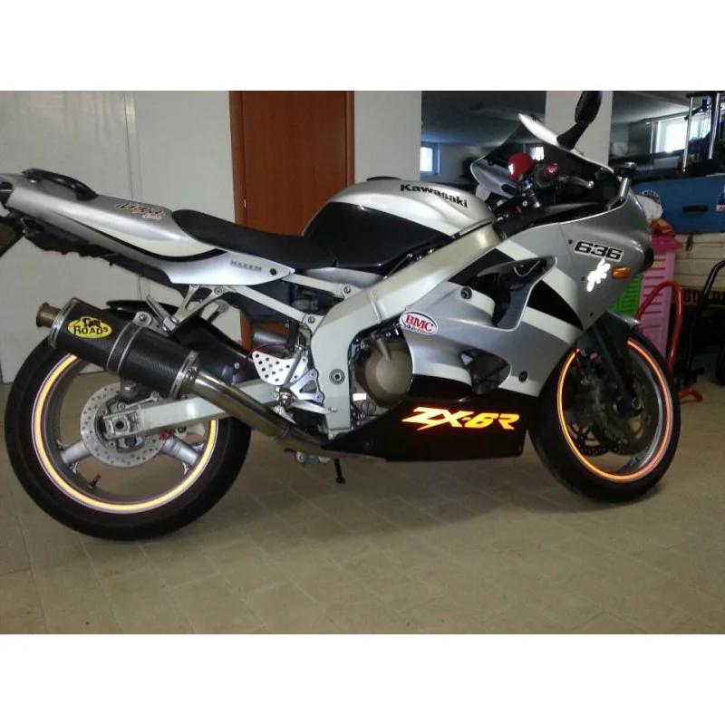 Scarico Omologato Kawasaki Zx-6r 600 1998-2002 Short Carbon