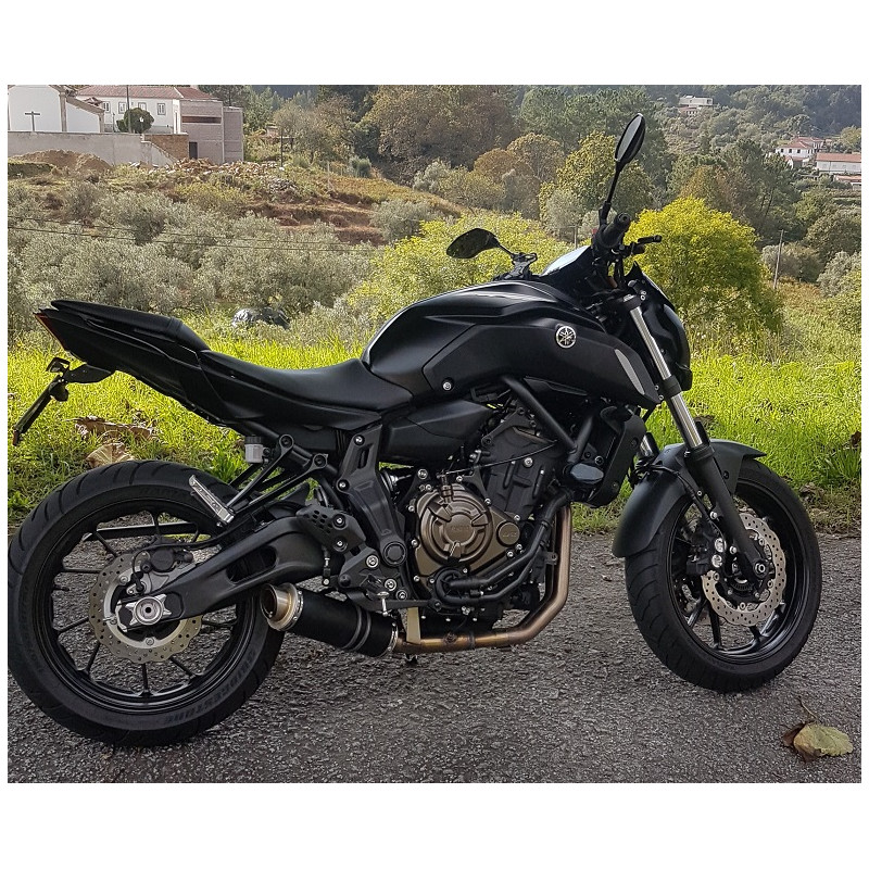 Exhaust for Yamaha MT 07 2014 2016 Thunder Titanium Black